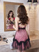 Sexy Pink Spaghetti Strap Sleeveless Short A-line Tulle Homecoming Dresses For Party Online, HD0922