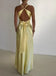 Sexy V-neck Sleeveless Mermaid Satin Evening Prom Dresses Online, OLP885