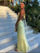 Formal Asymmetric Sleeveless Mermaid Satin Long Evening Prom Dresses Online, OLP784