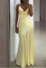 Sexy Spaghetti Strap Sleeveless Mermaid Satin Long Evening Prom Dresses Online, OLP743