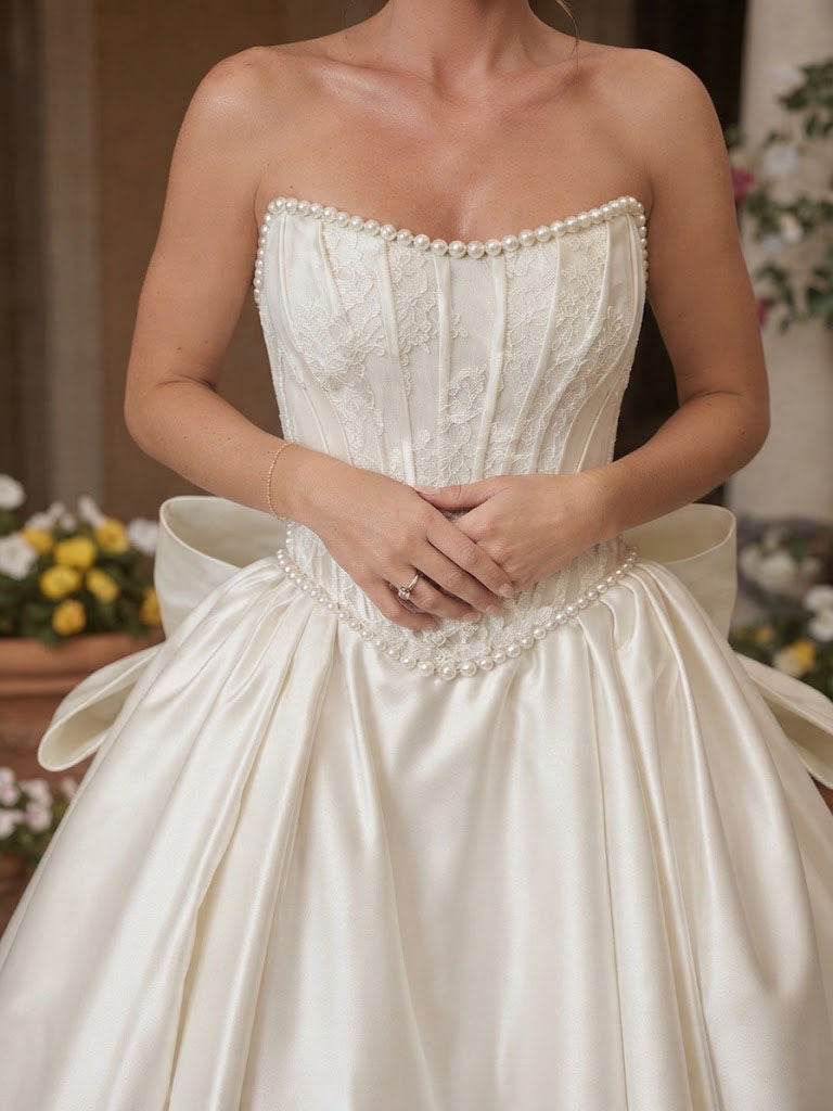 Elegant White Sweetheart Sleeveless A-Line Long Wedding Dresses With Sweep Trailing,WD0555