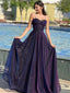 Elegant Spaghetti Straps A-line Tulle Long Prom Dresses Online, OL723