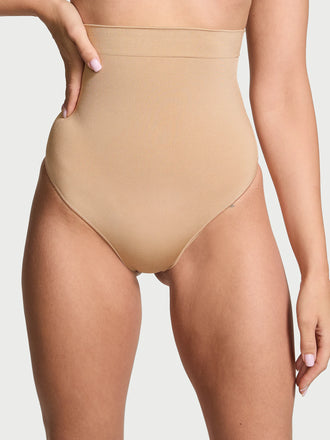 Nude High Waist Seamless Shapewear Thong Panties for Dresses