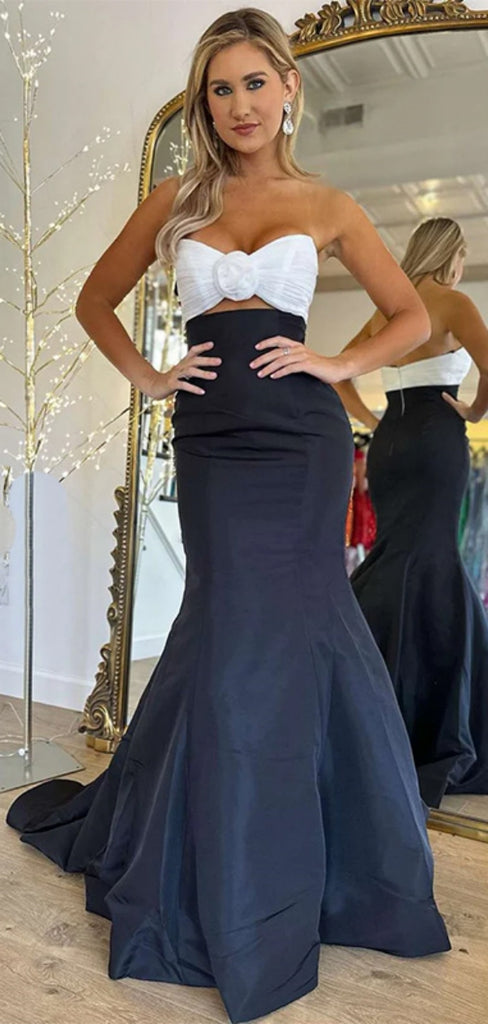 Sexy Sweetheart Mermaid Black Long Prom Dress With Trailing Online, OL299