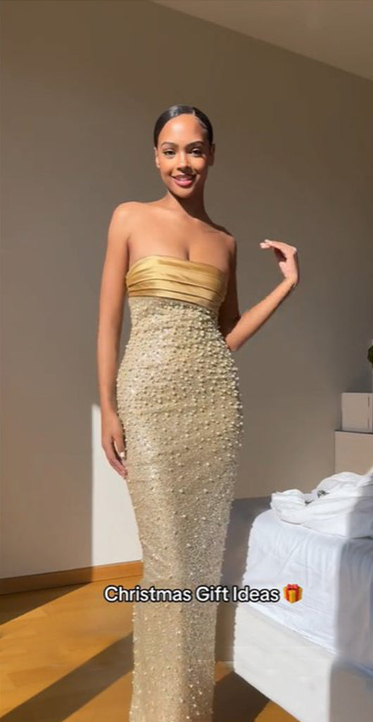 Gorgeous Sweetheart Sleeveless Mermaid Long Prom Dresses Online, OLP606