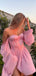 Simple Off-shoulder Sleeveless A-line Satin Homecoming Dresses For Party Online, HD1122