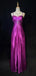 Elegant Spaghetti Strap Sleeveless Mermaid Satin Long Prom Dresses For Party Online, OL391