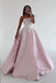 Unique Gown Sweetheart Sleeveless A-line Satin Long Prom Dresses Online, OL581