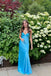 Formal Spaghetti Strap Sleeveless Mermaid Satin Long Prom Dresses Online, OL555