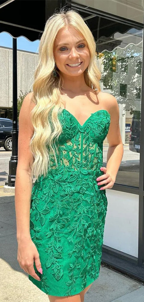 Sexy Sweetheart Sleeveless Short Lace Mermaid Homecoming Dresses For Party Online, HD0831