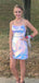 Simple Spaghetti Strap Short Sleeveless Sequin Mermaid Homecoming Dresses For Party Online, HD0959