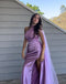 Unique Lavender One-Shoulder Mermaid Long Prom Dress Ideas, Evening Party Dresses, OLP1674