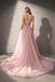 Unique Strapless Corset Prom Dress Dusty Pink Tulle Ball Gown with Appliques,OLP1901