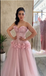 Elegant Pink Sweetheart A-Line Long Prom Dress Ideas, Evening Party Dresses, OLP1593