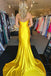 Elegant Yellow Sweetheart Mermaid Long Prom Dress Ideas, Evening Party Dresses, OLP1454