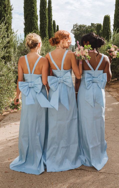 Elegant Blue Spaghetti Strap Sleeveless Mermaid Long Bridesmaid Dresses Online, BG912