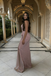 Fancy Pink Shimmer Prom Dress Plunging Deep V-Neckline Bodycon Fit,OLP2010