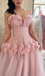 Elegant Pink Sweetheart A-Line Long Prom Dress Ideas, Evening Party Dresses, OLP1593
