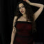Elegant Black and Red Mermaid Spaghetti Straps Long Bridesmaid Dresses Online, BG428