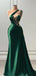 Elegant Green One-Shoulder Mermaid Long Prom Dress Ideas, Evening Party Dresses ,OLP1166
