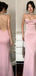 Elegant Pink Spahetti Strap Mermaid Long Prom Dress Ideas, Evening Party Dresses ,OLP1167