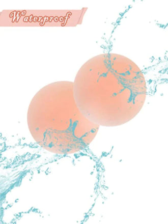 Silicone Nipple Covers - 1 Pair Women's Reusable Adhesive Invisible Pasties Nippleless Covers Round