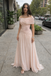 Elegant Off-shoulder Sleeveless Mermaid Chiffon Long Evening Prom Dresses Online, OLP654