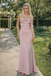 Modern Dusty Rose Satin Prom Dress Cowl Neck Spaghetti Strap Sleeveless Floor-Length,OLP1929