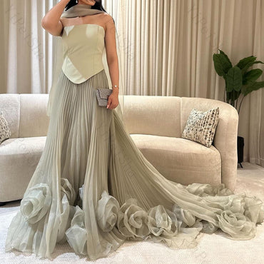 Elegant Green Sweetheart A-Line Long Prom Dress Ideas, Evening Party Dresses, OLP1594