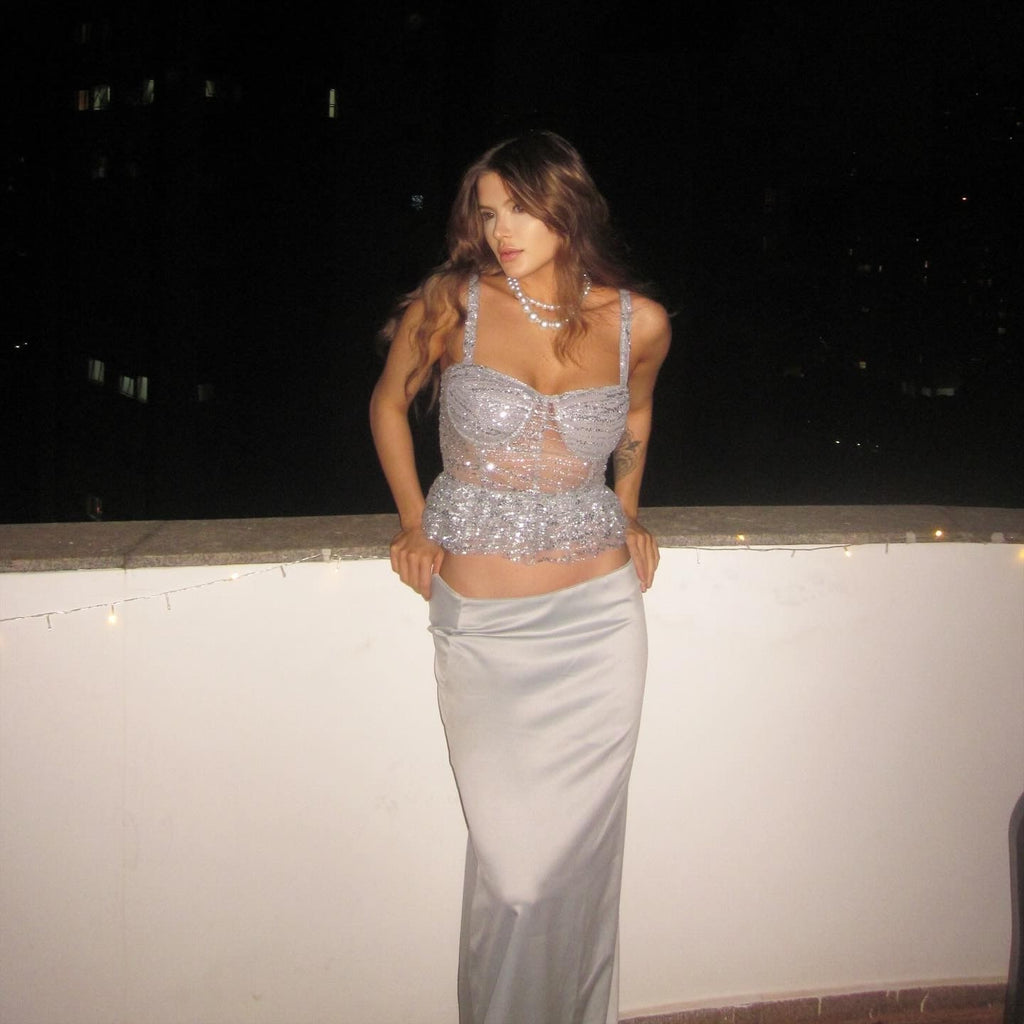 Shiny Silver Spaghetti Strap Mermaid Long Prom Dress Ideas, Evening Party Dresses, OLP1394