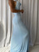 Elegant Blue Halter Mermaid Long Prom Dress Ideas, Evening Party Dresses, OLP1468