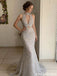 Unique Sparkly Sequin Prom Dress High Neck Mermaid Sleeveless Formal Party Gown,OLP2044