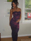 Sexy Applique Purple Spaghetti Strap Mermaid Long Prom Dress Ideas, Evening Party Dresses, OLP1381