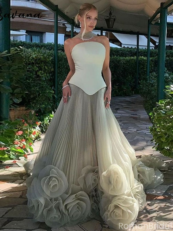 Elegant Green Sweetheart A-Line Long Prom Dress Ideas, Evening Party Dresses, OLP1594