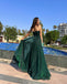 Elegant Spaghetti Straps A-line Tulle Long Prom Dresses Online, OL721