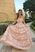 Classy Strapless 3D Floral A-Line Prom Gown Sexy Tiered Tulle Evening Dress,OLP2122
