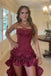 Sexy Red Sweetheart High Low Long Prom Dress Ideas, Evening Party Dresses, OLP1569