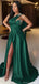 Elegant Green One-Shoulder Mermaid Long Prom Dress Ideas, Evening Party Dresses, OLP1677