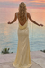 Beautiful Pastel Yellow Silk Slip Dress with Fancy Pearl Straps for Prom Night,OLP1960