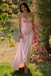 Fancy Pink Strapless Sequin Corset Formal Dress with Elegant Draped Skirt,OLP1989