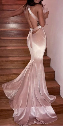 Sexy Pink V-Neck Mermaid Long Prom Dress Ideas, Evening Party Dresses, OLP1596