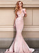 Sexy Pink V-Neck Mermaid Long Prom Dress Ideas, Evening Party Dresses, OLP1596