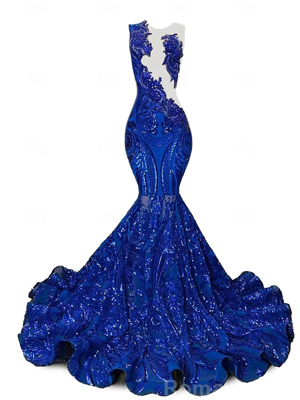 Elegant Sleeveless Mermaid Beading Evening Prom Dress Online, OL079