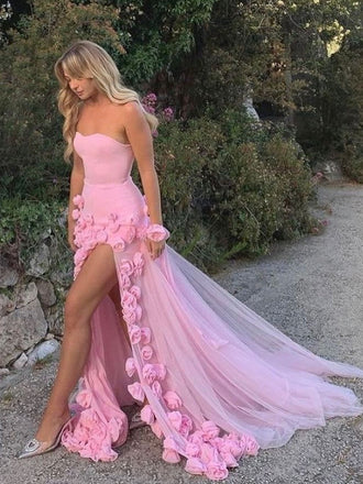 Cute Sweetheart Sleeveless Mermaid Crepe Long Prom Dresses Online, OLP604