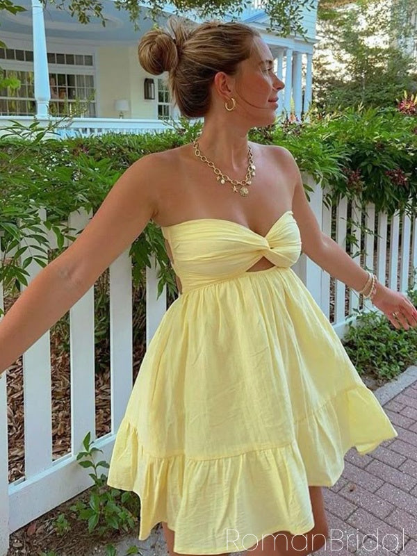 Cute Sweetheart Sleeveless A-line Jersey Homecoming Dresses For Party RomanBridal Cute Sweetheart Sleeveless A-line Jersey Homecoming Dresses For Party RomanBridal