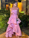 Formal Sweetheart Sleeveless A-line Satin Long Evening Prom Dresses Online, OLP675