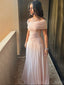 Elegant Off-shoulder Sleeveless Mermaid Chiffon Long Evening Prom Dresses Online, OLP654