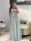 Stunning Sage Green Sweetheart Beaded Tulle Long Prom Dress,OLP2402