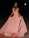 Formal Sweetheart Sleeveless A-line Satin Long Prom Dresses With Trailing Online, OL554