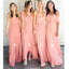 Hot Selling Floor-length V-neck Simple Long Cheap Bridesmaid dresses, BD0033